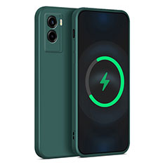 Coque Ultra Fine Silicone Souple 360 Degres Housse Etui YK4 pour Vivo Y55s (2021) Vert Nuit