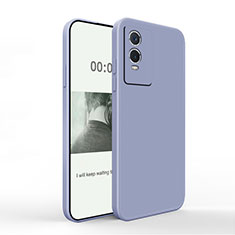 Coque Ultra Fine Silicone Souple 360 Degres Housse Etui YK4 pour Vivo Y74s 5G Gris Lavende