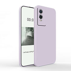 Coque Ultra Fine Silicone Souple 360 Degres Housse Etui YK4 pour Vivo Y74s 5G Violet Clair