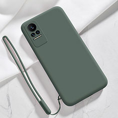 Coque Ultra Fine Silicone Souple 360 Degres Housse Etui YK4 pour Xiaomi Civi 5G Vert Nuit