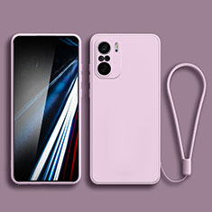 Coque Ultra Fine Silicone Souple 360 Degres Housse Etui YK4 pour Xiaomi Poco F3 5G Violet Clair