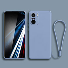 Coque Ultra Fine Silicone Souple 360 Degres Housse Etui YK4 pour Xiaomi Redmi K40 Pro 5G Gris Lavende