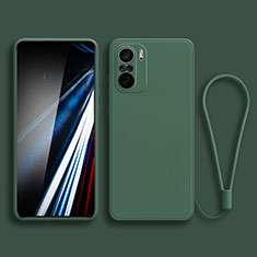 Coque Ultra Fine Silicone Souple 360 Degres Housse Etui YK4 pour Xiaomi Redmi K40 Pro 5G Vert Nuit