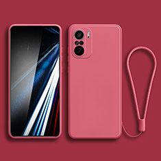 Coque Ultra Fine Silicone Souple 360 Degres Housse Etui YK4 pour Xiaomi Redmi K40 Pro+ Plus 5G Rose Rouge