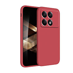 Coque Ultra Fine Silicone Souple 360 Degres Housse Etui YK4 pour Xiaomi Redmi K70 5G Rouge