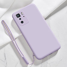 Coque Ultra Fine Silicone Souple 360 Degres Housse Etui YK4 pour Xiaomi Redmi Note 10 Pro 5G Violet Clair