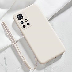 Coque Ultra Fine Silicone Souple 360 Degres Housse Etui YK5 pour Xiaomi Poco M4 Pro 5G Blanc