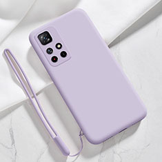 Coque Ultra Fine Silicone Souple 360 Degres Housse Etui YK5 pour Xiaomi Poco M4 Pro 5G Violet Clair