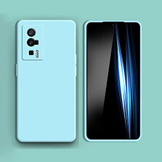 Coque Ultra Fine Silicone Souple 360 Degres Housse Etui YK5 pour Xiaomi Redmi K60 5G Cyan