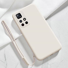 Coque Ultra Fine Silicone Souple 360 Degres Housse Etui YK5 pour Xiaomi Redmi Note 11S 5G Blanc