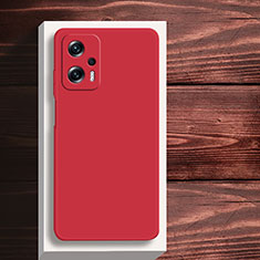 Coque Ultra Fine Silicone Souple 360 Degres Housse Etui YK5 pour Xiaomi Redmi Note 11T Pro+ Plus 5G Rouge