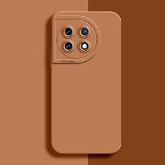 Coque Ultra Fine Silicone Souple 360 Degres Housse Etui YK6 pour OnePlus Ace 2 Pro 5G Marron