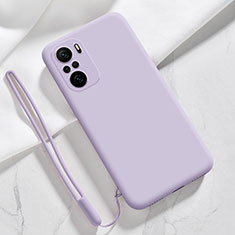 Coque Ultra Fine Silicone Souple 360 Degres Housse Etui YK6 pour Xiaomi Redmi K40 Pro 5G Violet Clair