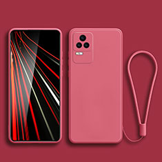 Coque Ultra Fine Silicone Souple 360 Degres Housse Etui YK6 pour Xiaomi Redmi K50 5G Rose Rouge