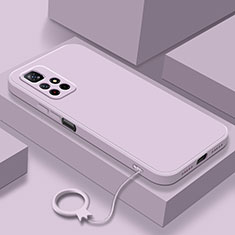 Coque Ultra Fine Silicone Souple 360 Degres Housse Etui YK6 pour Xiaomi Redmi Note 11T 5G Violet Clair