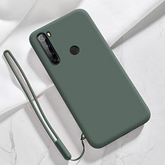 Coque Ultra Fine Silicone Souple 360 Degres Housse Etui YK6 pour Xiaomi Redmi Note 8 (2021) Vert Nuit