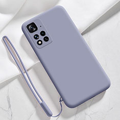Coque Ultra Fine Silicone Souple 360 Degres Housse Etui YK7 pour Xiaomi Mi 11i 5G (2022) Gris Lavende