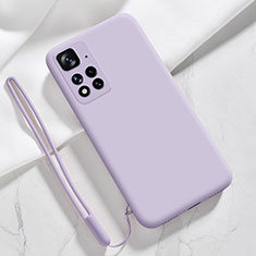 Coque Ultra Fine Silicone Souple 360 Degres Housse Etui YK7 pour Xiaomi Redmi Note 11 Pro+ Plus 5G Violet Clair