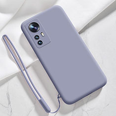 Coque Ultra Fine Silicone Souple 360 Degres Housse Etui YK8 pour Xiaomi Mi 12T 5G Gris Lavende