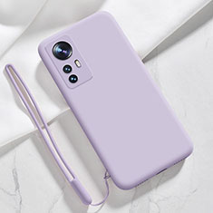 Coque Ultra Fine Silicone Souple 360 Degres Housse Etui YK8 pour Xiaomi Mi 12T Pro 5G Violet Clair