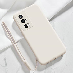 Coque Ultra Fine Silicone Souple 360 Degres Housse Etui YK8 pour Xiaomi Poco F5 Pro 5G Blanc