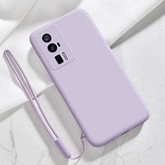 Coque Ultra Fine Silicone Souple 360 Degres Housse Etui YK8 pour Xiaomi Poco F5 Pro 5G Violet Clair