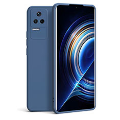 Coque Ultra Fine Silicone Souple 360 Degres Housse Etui YK9 pour Xiaomi Redmi K50 Pro 5G Bleu