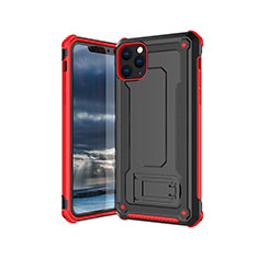 Coque Ultra Fine Silicone Souple 360 Degres Housse Etui Z01 pour Apple iPhone 11 Pro Rouge et Noir