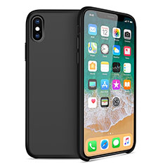 Coque Ultra Fine Silicone Souple 360 Degres pour Apple iPhone X Noir