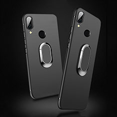 Coque Ultra Fine Silicone Souple avec Support Bague Anneau Aimante Magnetique pour Xiaomi Redmi 7 Noir