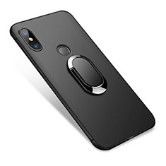 Coque Ultra Fine Silicone Souple avec Support Bague Anneau pour Xiaomi Redmi Note 5 AI Dual Camera Noir