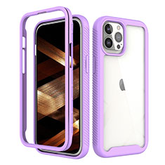 Coque Ultra Fine Silicone Souple Housse Etui 360 Degres Avant et Arriere pour Apple iPhone 14 Pro Violet