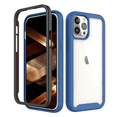 Coque Ultra Fine Silicone Souple Housse Etui 360 Degres Avant et Arriere pour Apple iPhone 15 Pro Max Bleu