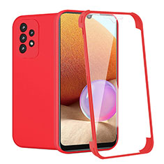 Coque Ultra Fine Silicone Souple Housse Etui 360 Degres Avant et Arriere pour Samsung Galaxy A32 4G Rouge