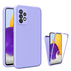 Coque Ultra Fine Silicone Souple Housse Etui 360 Degres Avant et Arriere pour Samsung Galaxy A72 4G Violet Clair