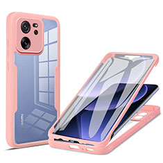 Coque Ultra Fine Silicone Souple Housse Etui 360 Degres Avant et Arriere pour Xiaomi Redmi K60 Ultra 5G Rose