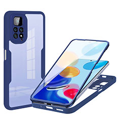 Coque Ultra Fine Silicone Souple Housse Etui 360 Degres Avant et Arriere pour Xiaomi Redmi Note 11 4G (2022) Bleu