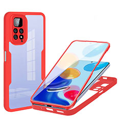 Coque Ultra Fine Silicone Souple Housse Etui 360 Degres Avant et Arriere pour Xiaomi Redmi Note 11 4G (2022) Rouge