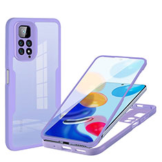 Coque Ultra Fine Silicone Souple Housse Etui 360 Degres Avant et Arriere pour Xiaomi Redmi Note 11 4G (2022) Violet Clair