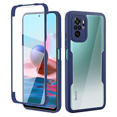 Coque Ultra Fine Silicone Souple Housse Etui 360 Degres Avant et Arriere pour Xiaomi Redmi Note 11 SE India 4G Bleu