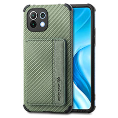 Coque Ultra Fine Silicone Souple Housse Etui avec Aimante Magnetique A04 pour Xiaomi Mi 11 Lite 5G NE Vert