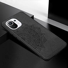 Coque Ultra Fine Silicone Souple Housse Etui avec Aimante Magnetique A08 pour Xiaomi Mi 11 Lite 4G Noir