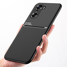 Coque Ultra Fine Silicone Souple Housse Etui avec Aimante Magnetique D01 pour Huawei Honor 60 Pro 5G Noir