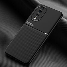 Coque Ultra Fine Silicone Souple Housse Etui avec Aimante Magnetique pour Huawei Honor 80 5G Noir