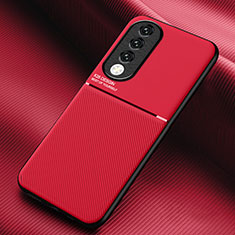 Coque Ultra Fine Silicone Souple Housse Etui avec Aimante Magnetique pour Huawei Honor 90 Pro 5G Rouge