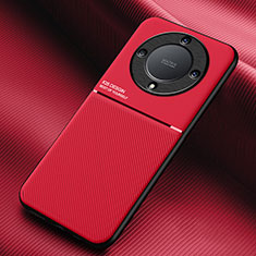 Coque Ultra Fine Silicone Souple Housse Etui avec Aimante Magnetique pour Huawei Honor Magic5 Lite 5G Rouge