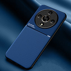 Coque Ultra Fine Silicone Souple Housse Etui avec Aimante Magnetique pour Huawei Honor X9b 5G Bleu