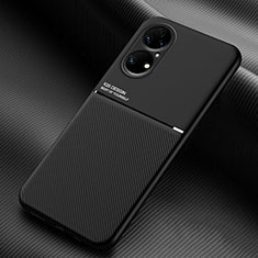 Coque Ultra Fine Silicone Souple Housse Etui avec Aimante Magnetique pour Huawei P50 Noir