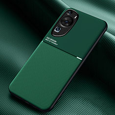 Coque Ultra Fine Silicone Souple Housse Etui avec Aimante Magnetique pour Huawei P60 Art Vert