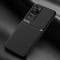 Coque Ultra Fine Silicone Souple Housse Etui avec Aimante Magnetique pour Huawei P60 Pro Noir